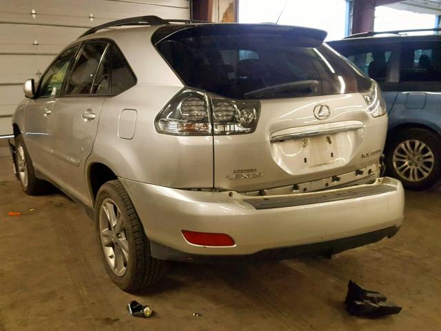 JTJHW31U872009299 - 2007 LEXUS RX 400H SILVER photo 3