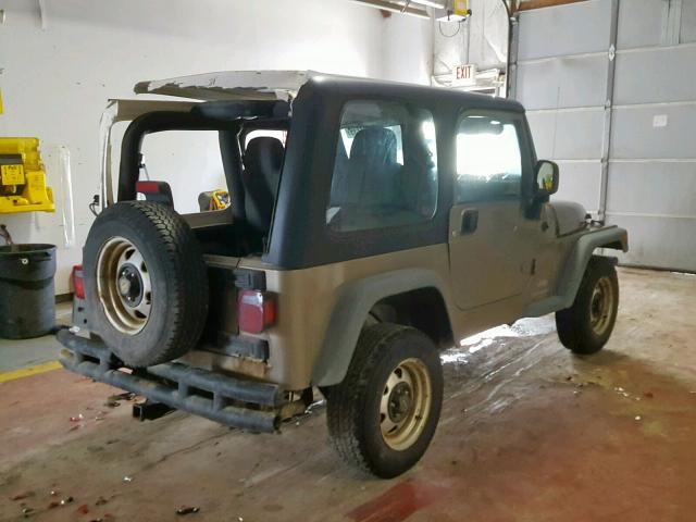 1J4FA29174P786093 - 2004 JEEP WRANGLER / GOLD photo 4