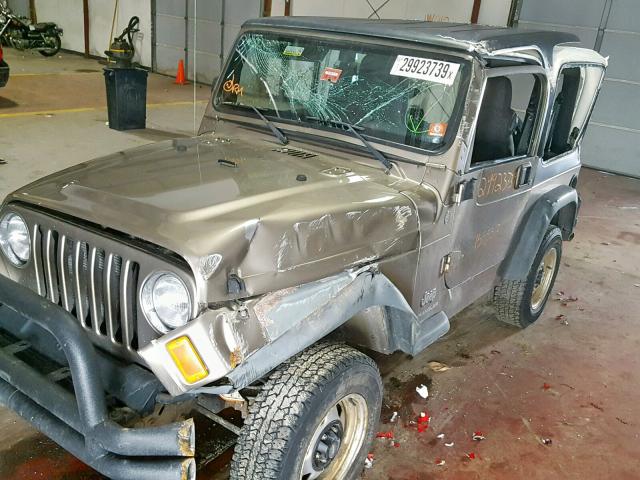 1J4FA29174P786093 - 2004 JEEP WRANGLER / GOLD photo 9