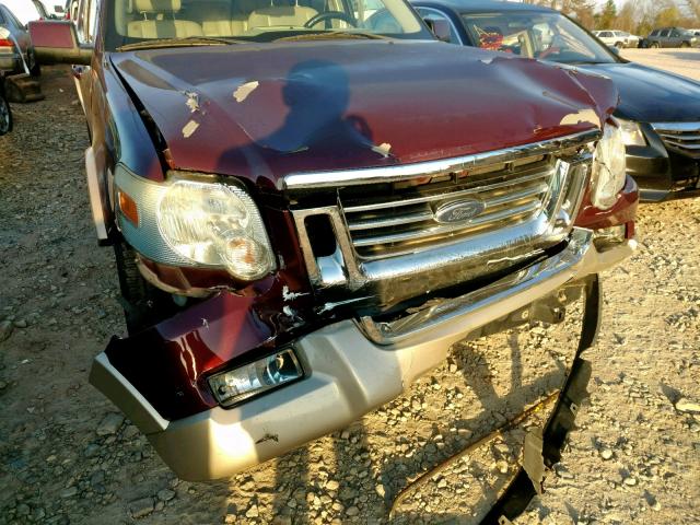 1FMEU64E06ZA24818 - 2006 FORD EXPLORER E BURGUNDY photo 9