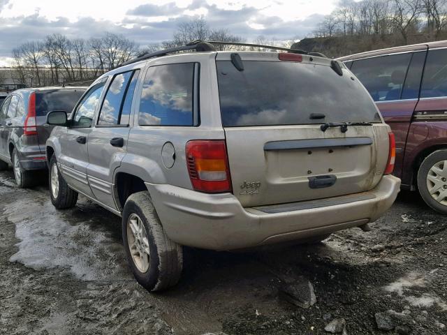 1J4GW48N64C351725 - 2004 JEEP GRAND CHER BEIGE photo 3