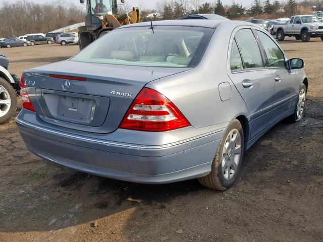 WDBRF84J75F606339 - 2005 MERCEDES-BENZ C 320 4MAT SILVER photo 4