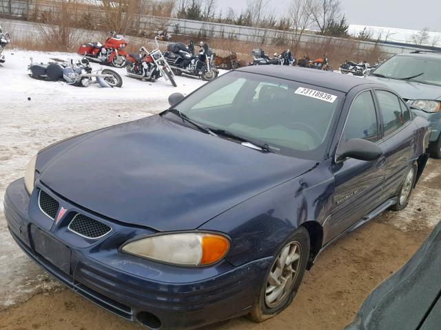 1G2NE52T6YM798766 - 2000 PONTIAC GRAND AM S BLUE photo 2