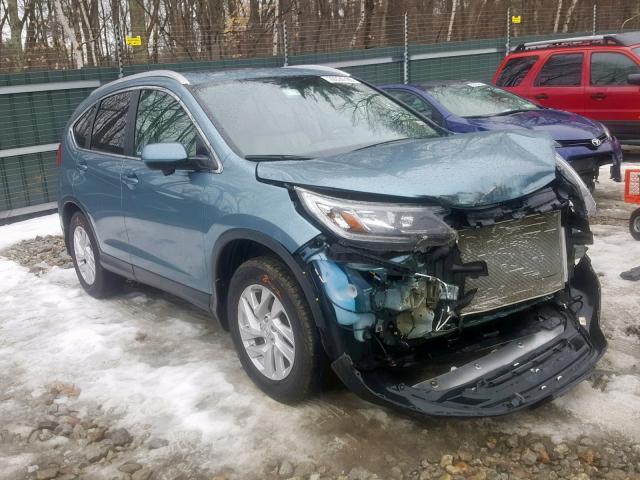 2HKRM4H79FH642717 - 2015 HONDA CR-V EXL BLUE photo 1