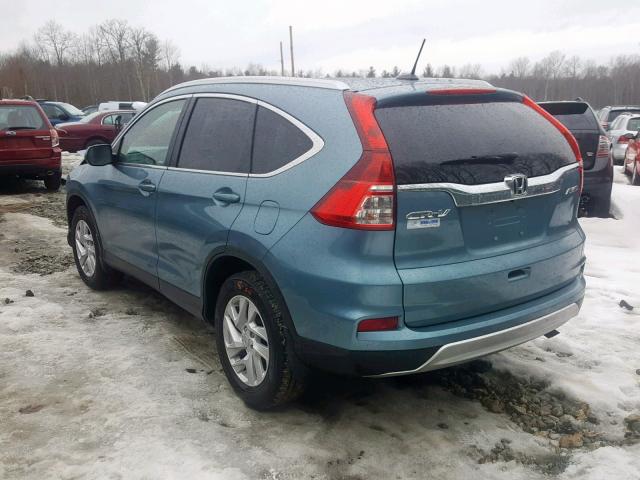 2HKRM4H79FH642717 - 2015 HONDA CR-V EXL BLUE photo 3