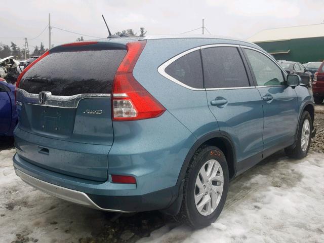 2HKRM4H79FH642717 - 2015 HONDA CR-V EXL BLUE photo 4