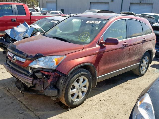 JHLRE48758C042792 - 2008 HONDA CR-V EXL RED photo 2