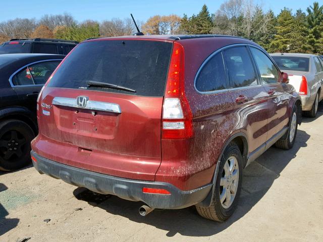 JHLRE48758C042792 - 2008 HONDA CR-V EXL RED photo 4