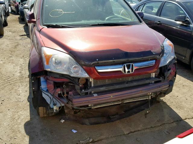 JHLRE48758C042792 - 2008 HONDA CR-V EXL RED photo 9