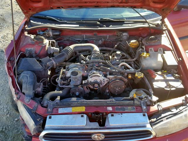 4S3BK4350T7934687 - 1996 SUBARU LEGACY L RED photo 7