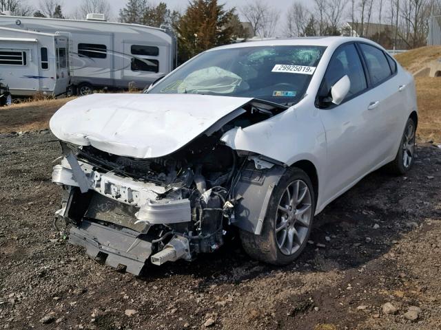 1C3CDFBBXFD174442 - 2015 DODGE DART SXT WHITE photo 2