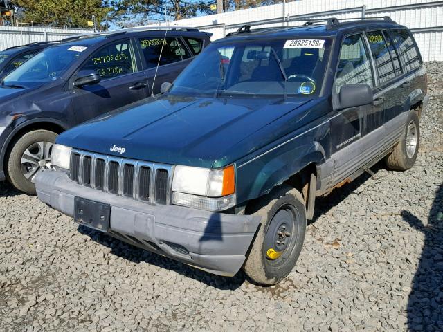 1J4GZ58S5TC396561 - 1996 JEEP GRAND CHER GREEN photo 2