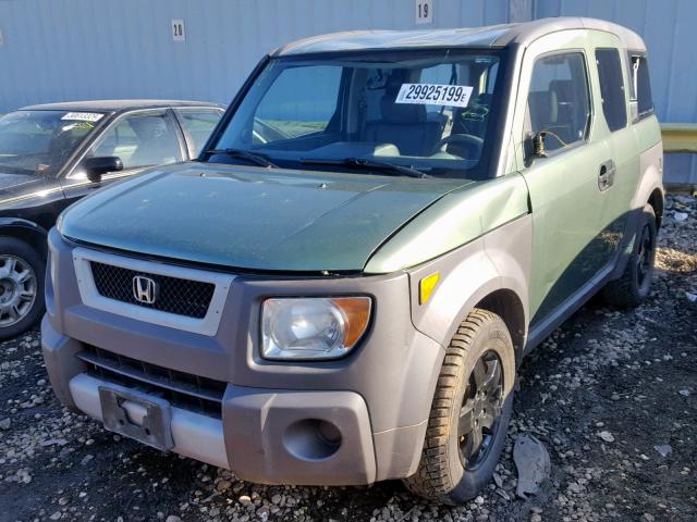 5J6YH286X4L025826 - 2004 HONDA ELEMENT EX GREEN photo 2