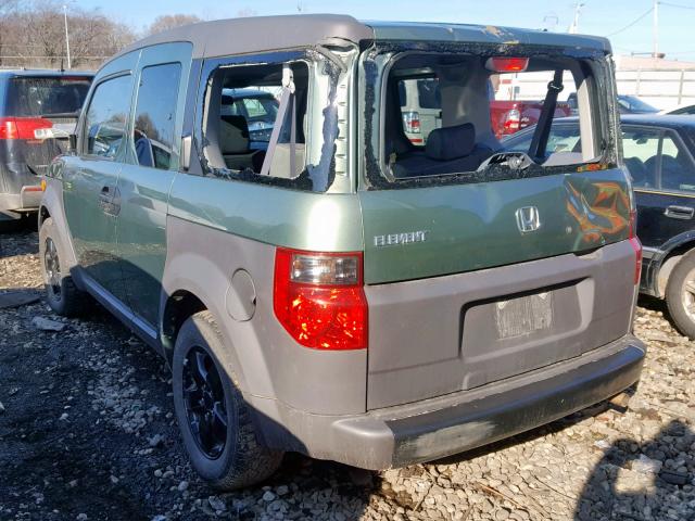 5J6YH286X4L025826 - 2004 HONDA ELEMENT EX GREEN photo 3