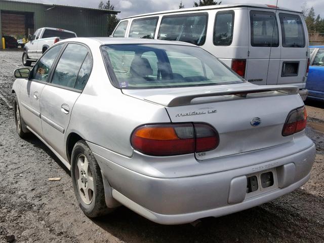 1G1NE52J12M653029 - 2002 CHEVROLET MALIBU LS SILVER photo 3