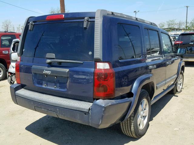 1J8HH48K56C254084 - 2006 JEEP COMMANDER BLUE photo 4