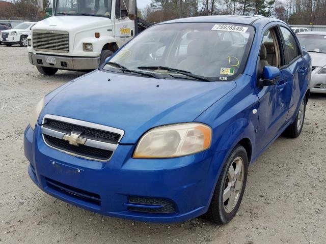 KL1TG56627B096463 - 2007 CHEVROLET AVEO LT BLUE photo 2