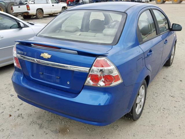 KL1TG56627B096463 - 2007 CHEVROLET AVEO LT BLUE photo 4