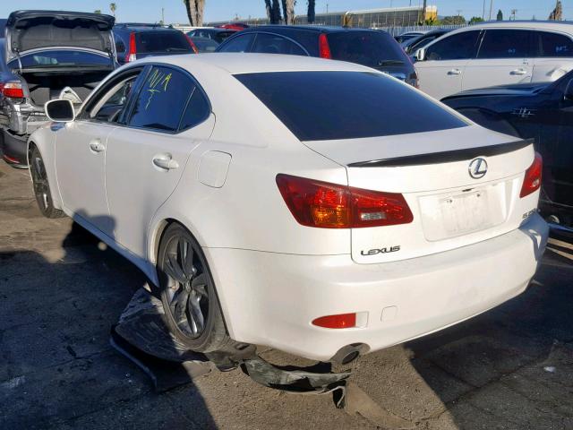 JTHBK262X62020940 - 2006 LEXUS IS 250 WHITE photo 3