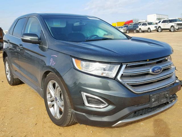 2FMTK3K80FBB48051 - 2015 FORD EDGE TITAN GREEN photo 1