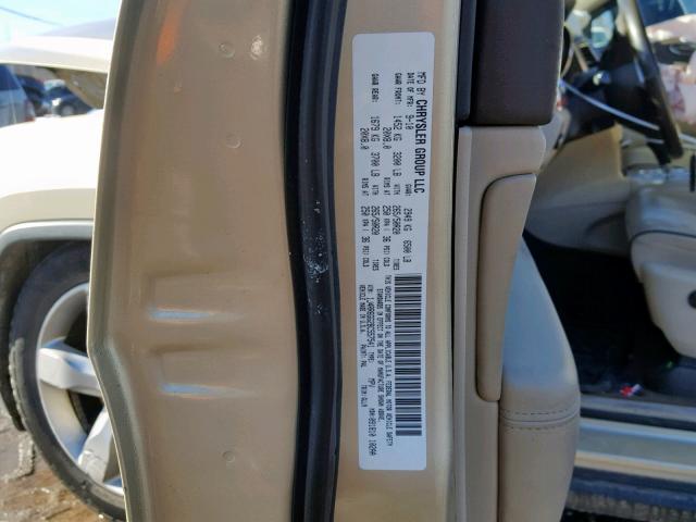 1J4RR6GG2BC557541 - 2011 JEEP GRAND CHER GOLD photo 10