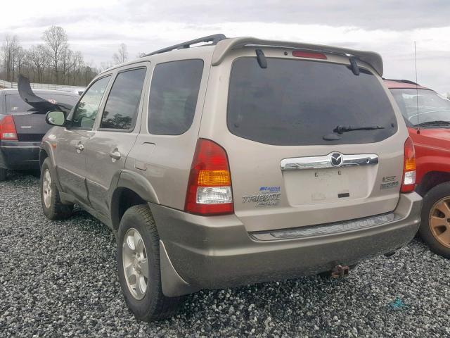 4F2CU09142KM42056 - 2002 MAZDA TRIBUTE LX GOLD photo 3