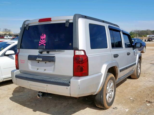 1J8HH48K36C230883 - 2006 JEEP COMMANDER SILVER photo 4