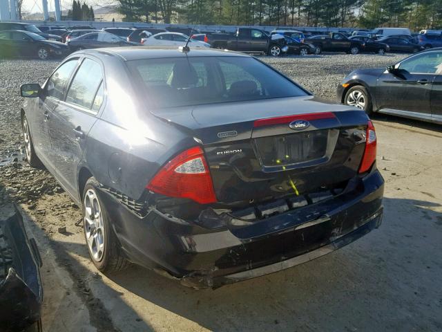 3FAHP0HA9AR334076 - 2010 FORD FUSION SE BLACK photo 3