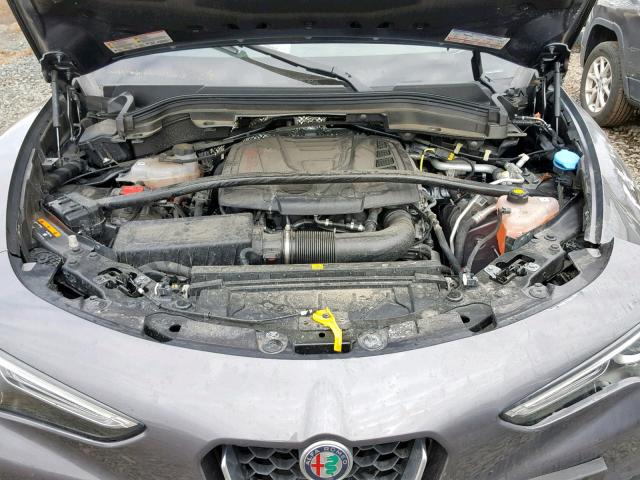 ZASFAKNN5J7B72953 - 2018 ALFA ROMEO STELVIO TI GRAY photo 7