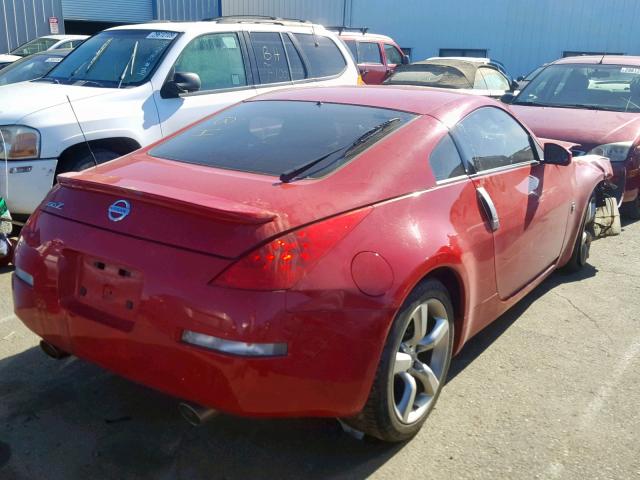 JN1BZ34D27M506867 - 2007 NISSAN 350Z COUPE RED photo 4