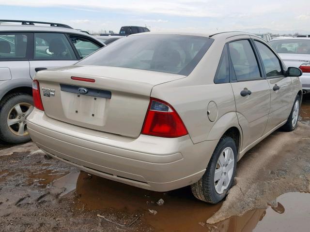 1FAHP34N17W247384 - 2007 FORD FOCUS ZX4 TAN photo 4