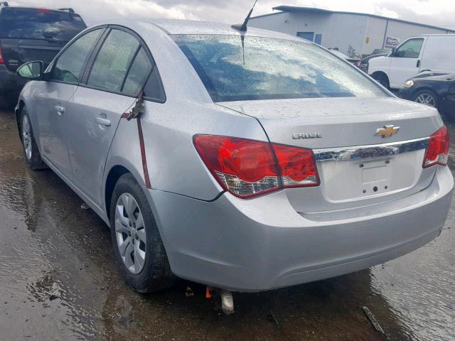 1G1PA5SH0D7154449 - 2013 CHEVROLET CRUZE LS SILVER photo 3