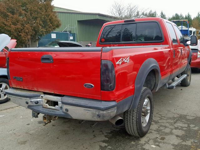 1FTSW31P84EA35527 - 2004 FORD F350 SRW S RED photo 4