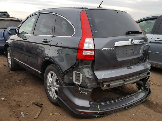 5J6RE4H71BL059068 - 2011 HONDA CR-V EXL GRAY photo 3