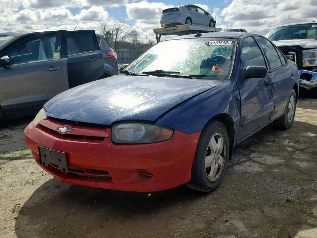 1G1JF52F637317688 - 2003 CHEVROLET CAVALIER L BLUE photo 2