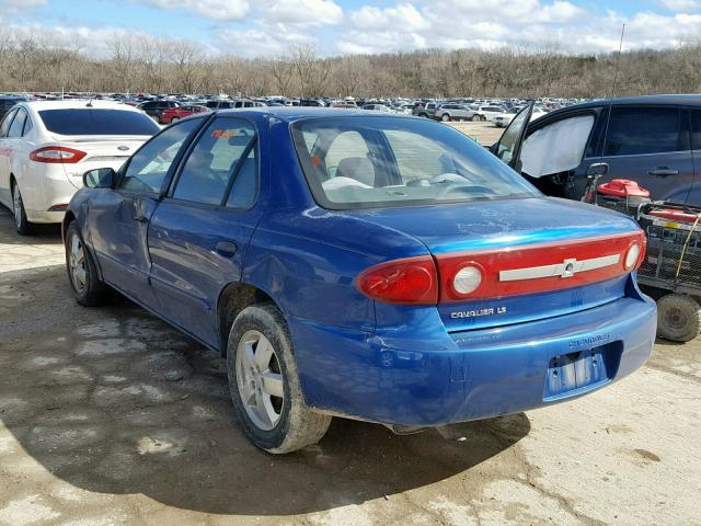 1G1JF52F637317688 - 2003 CHEVROLET CAVALIER L BLUE photo 3