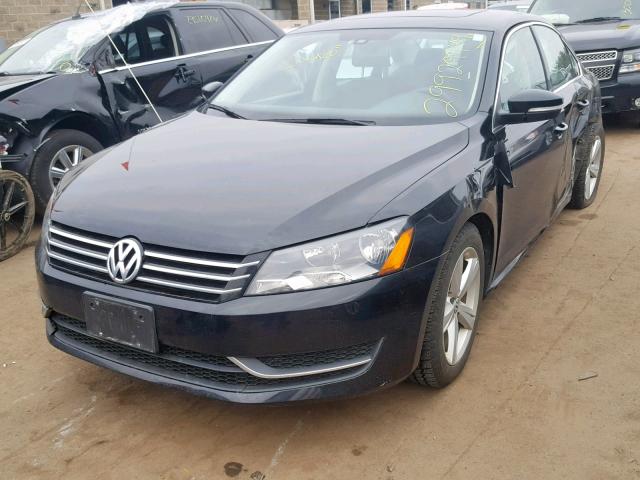 1VWBP7A32DC113732 - 2013 VOLKSWAGEN PASSAT SE BLACK photo 2