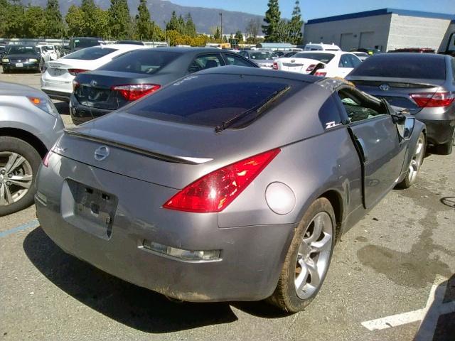 JN1BZ34D58M702237 - 2008 NISSAN 350Z COUPE GRAY photo 4