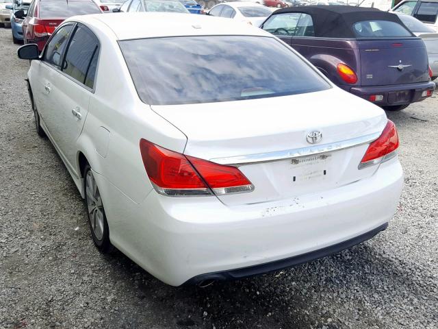 4T1BK3DB8BU387050 - 2011 TOYOTA AVALON BAS WHITE photo 3