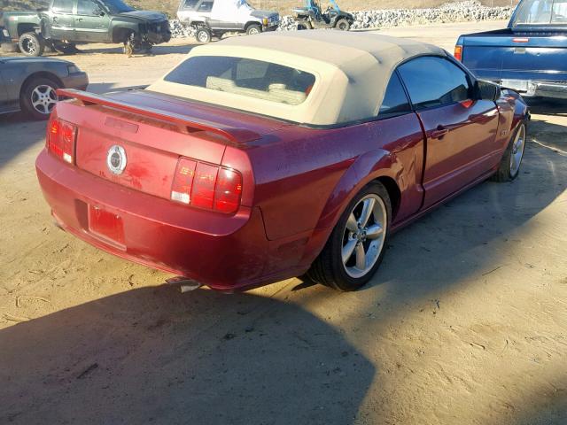 1ZVFT85H165225888 - 2006 FORD MUSTANG GT RED photo 4