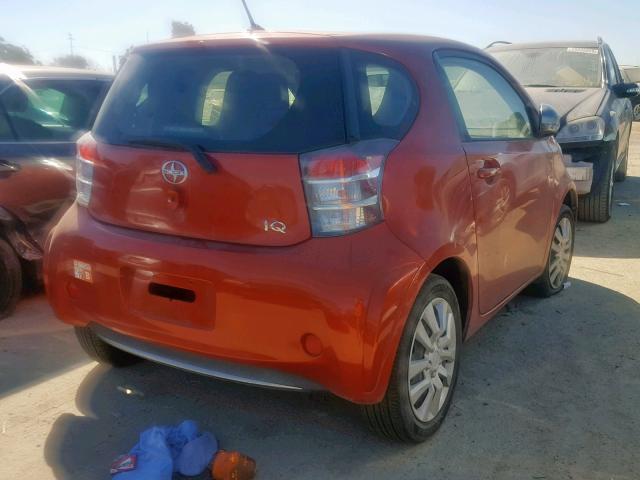 JTNJJXB00DJ025094 - 2013 TOYOTA SCION IQ ORANGE photo 4