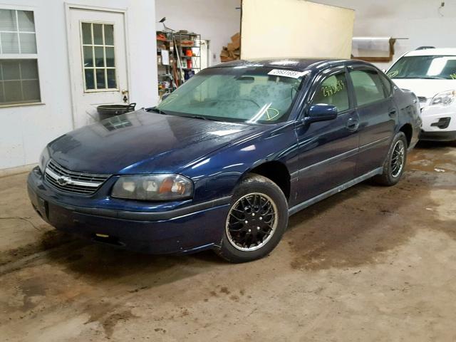 2G1WF52E119288903 - 2001 CHEVROLET IMPALA BLUE photo 2