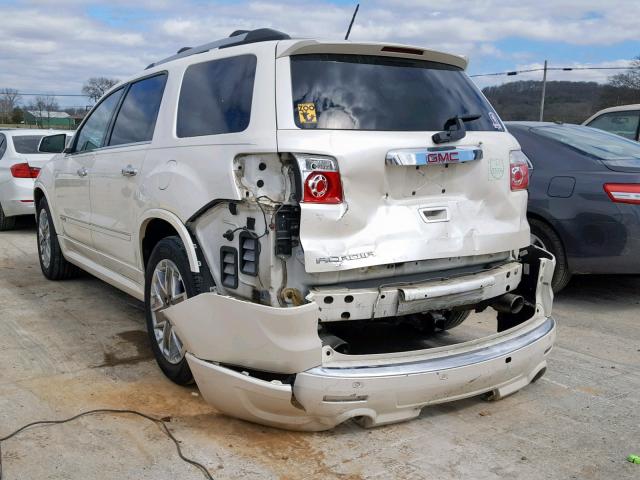 1GKKRTED5CJ170675 - 2012 GMC ACADIA DEN WHITE photo 3