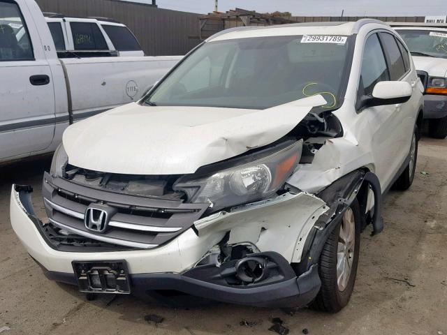 5J6RM4H72EL039662 - 2014 HONDA CR-V EXL WHITE photo 2