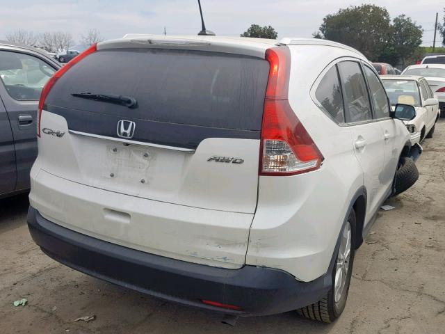 5J6RM4H72EL039662 - 2014 HONDA CR-V EXL WHITE photo 4