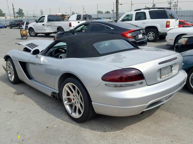 1B3JR65Z33V501848 - 2003 DODGE VIPER SRT- SILVER photo 3