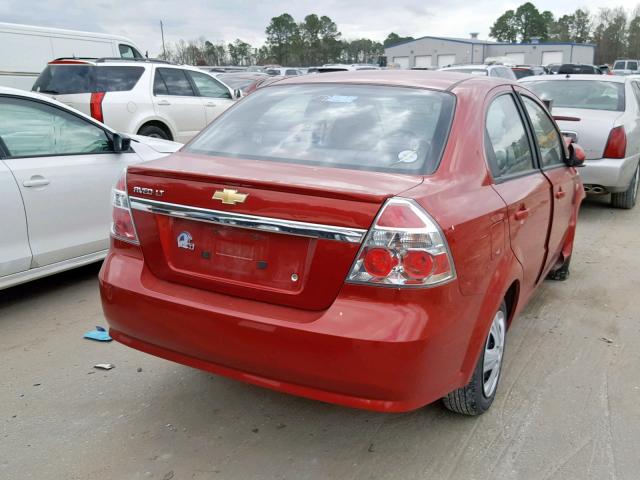 KL1TD5DEXBB264507 - 2011 CHEVROLET AVEO LS RED photo 4