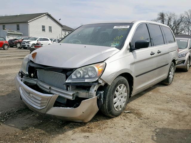 5FNRL38288B031645 - 2008 HONDA ODYSSEY LX SILVER photo 2