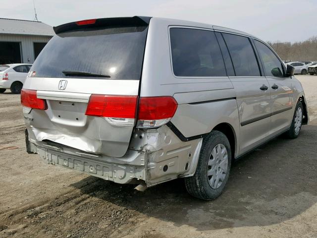 5FNRL38288B031645 - 2008 HONDA ODYSSEY LX SILVER photo 4