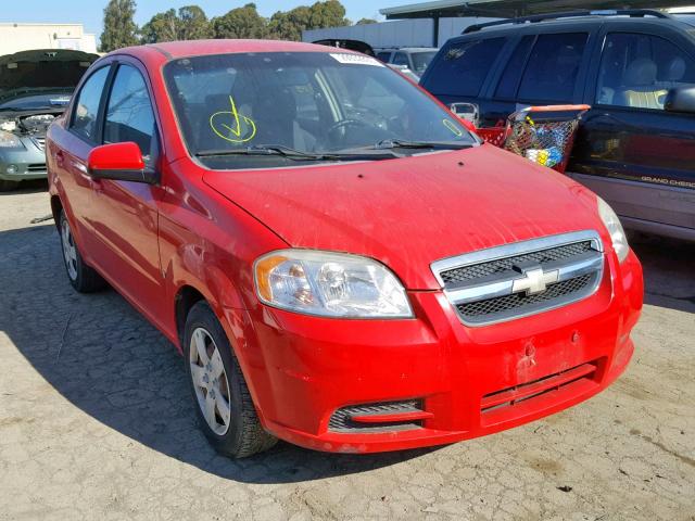 KL1TD56E09B369015 - 2009 CHEVROLET AVEO LS RED photo 1
